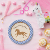 Assiettes En Carton Cowboy Horse Pony Cute 1er Anniversaire Thème de f (Fête)