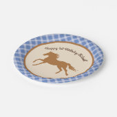 Assiettes En Carton Cowboy Horse Pony Cute 1er Anniversaire Thème de f (Angle)