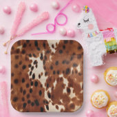 Assiettes En Carton Cowboy noir Brown occidental (Fête)