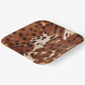 Assiettes En Carton Cowboy noir Brown occidental (Angulaire)