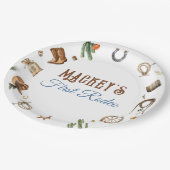 Assiettes En Carton Cowboy Rodeo Aventure Wild West Premier anniversai (Angle)