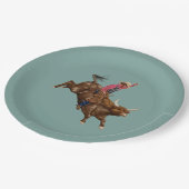 Assiettes En Carton Cowboy rodéo vintage (Angle)