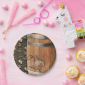 Assiettes En Carton Cowboy Western Rodeo en bois Barrel fête d'anniver (Fête)