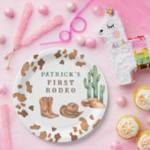 Assiettes En Carton Cowboy Wild West 1er Rodéo fête d'anniversaire (Fête)
