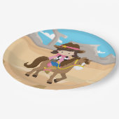 Assiettes En Carton Cowgirl (Angle)