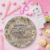 Assiettes En Carton Cowgirl Boho Floral Western Script (Fête)