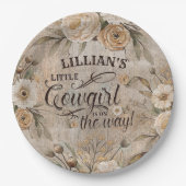 Assiettes En Carton Cowgirl Boho Floral Western Script (Devant)