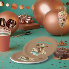 Assiettes En Carton Cowgirl Côtière Western Fête 7 pouces 