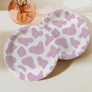 Assiettes En Carton Cowgirl Impression Vache Sauvage Ouest Western Rod