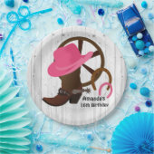 Assiettes En Carton Cowgirl Personnalisé Anniversaire Fête Rustique (Fête)