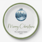 Assiettes En Carton Cozy Bohemian Winter Scene Christmas Party Plates (Devant)