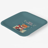 Assiettes En Carton Cozy Christmas Fox Paper Plate (Angulaire)
