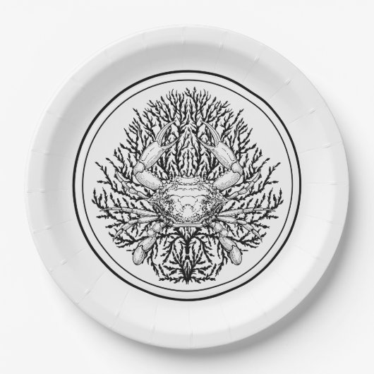 Assiettes En Carton Crabe (Devant)