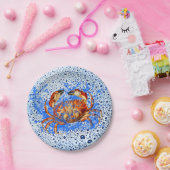 Assiettes En Carton Crabe Cool (Fête)