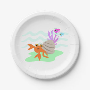 Assiettes En Carton Crabe d'Hermite