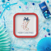 Assiettes En Carton Crabe rouge côtier Prise de Noël (Fête)