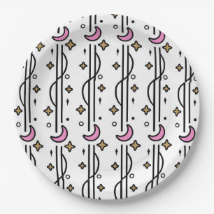 Assiettes En Carton Craft en plaque papier demi-lune et étoiles