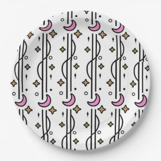 Assiettes En Carton Craft en plaque papier demi-lune et étoiles