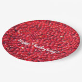 Assiettes En Carton Cranberries Festive Rouge (Angle)