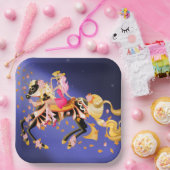 Assiettes En Carton Crâne à sucre Cheval & Lady Plaque en papier (Fête)