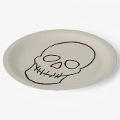 Assiettes En Carton Crâne - Bone White et Bat Black (Angle)