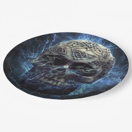 Assiettes En Carton Crâne déplaisant (Angle)