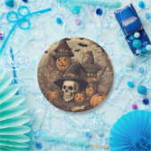 Assiettes En Carton Crâne d'Halloween (Fête)