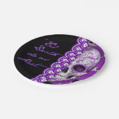 Assiettes En Carton Crâne épousant la plaque à papier 7" (Angle)