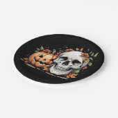 Assiettes En Carton Crâne et art Citrouille (Angle)