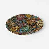 Assiettes En Carton CRÂNE Halloween 7" de SUCRE plats de partie (Angle)