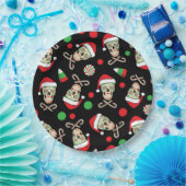 Assiettes En Carton Crâne Père Noël de sucre (Fête)