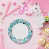 Assiettes En Carton Crâne riant de texture (Fête)