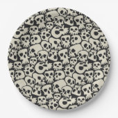 Assiettes En Carton Crânes (Devant)
