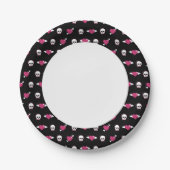 Assiettes En Carton Crânes et coeurs (Devant)