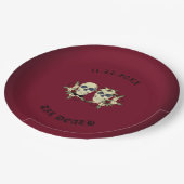 Assiettes En Carton Crânes gothiques Réception de mariage (Angle)