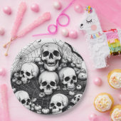 Assiettes En Carton Crânes humains éffrayants Araignées Cobwebs Bats H (Fête)