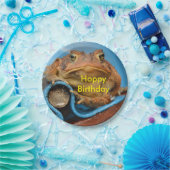 Assiettes En Carton Crapaud de houblon d'anniversaire (Fête)