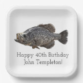 Assiettes En Carton Crappie Fishing Anniversaire (Recto)