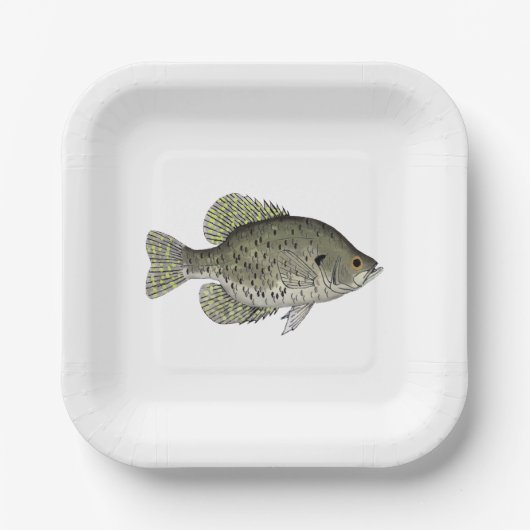 Assiettes En Carton Crappie noire (Recto)