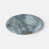 Assiettes En Carton Craqué gris gris vert bleu marbre texture (Angle)