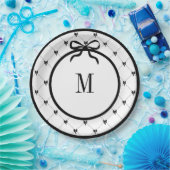 Assiettes En Carton Cravate a Bow 9" Plaque monogramme (Fête)