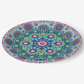 Assiettes En Carton Cravate arc-en-ciel géométrique Mandala 5 Motif (Angle)