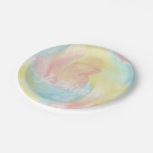 Assiettes En Carton Cravate-Dye Retro Pastel Peinture d'Aquarelle dans (Angle)