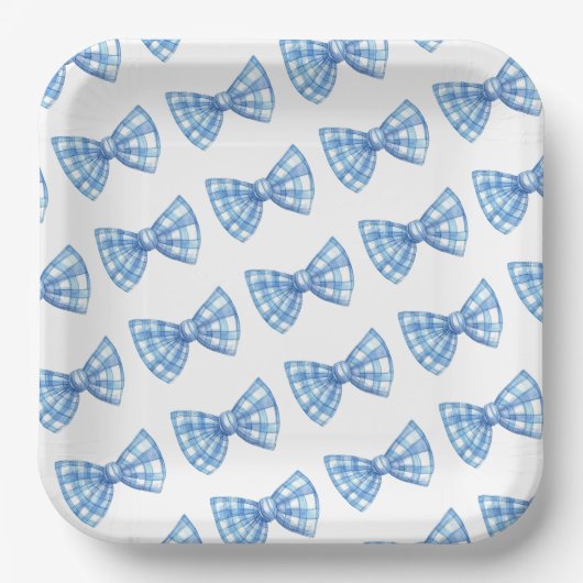 Assiettes En Carton Cravate Motif Baby shower   Pique-nique (Recto)