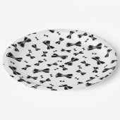 Assiettes En Carton Cravates à arc noir (Angle)