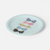 Assiettes En Carton Cravates Bow personnalisés (Angle)
