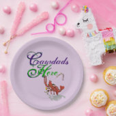 Assiettes En Carton Crawdads ici (Fête)