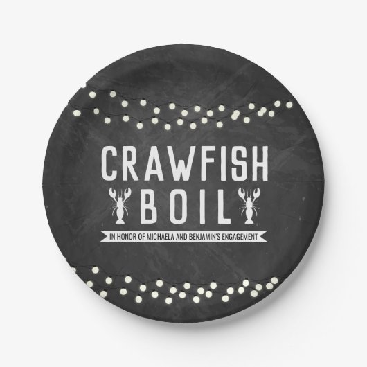 Assiettes En Carton Crawfish Boil Couples de douche (Devant)