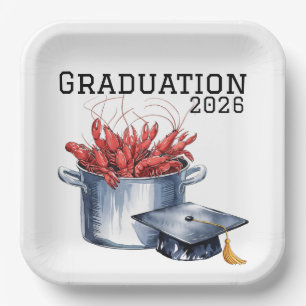 Assiettes En Carton Crawfish & Casquettes : Une fête de graduation en
