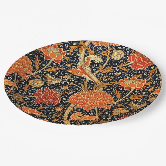 Assiettes En Carton Cray, un design William Morris, (Angle)
